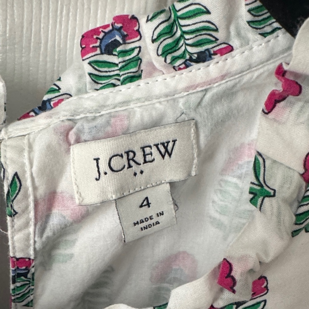 JCrew White and Pink Dress - Picture 2 of 4